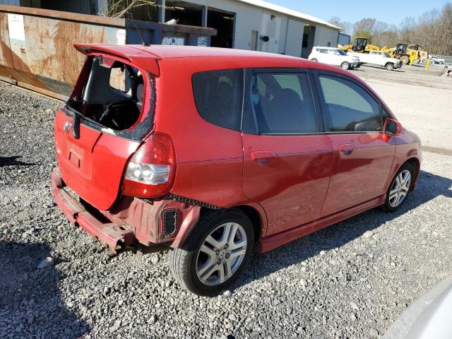 JHMGD38698S021828 - 2008 HONDA FIT SPORT RED photo 3