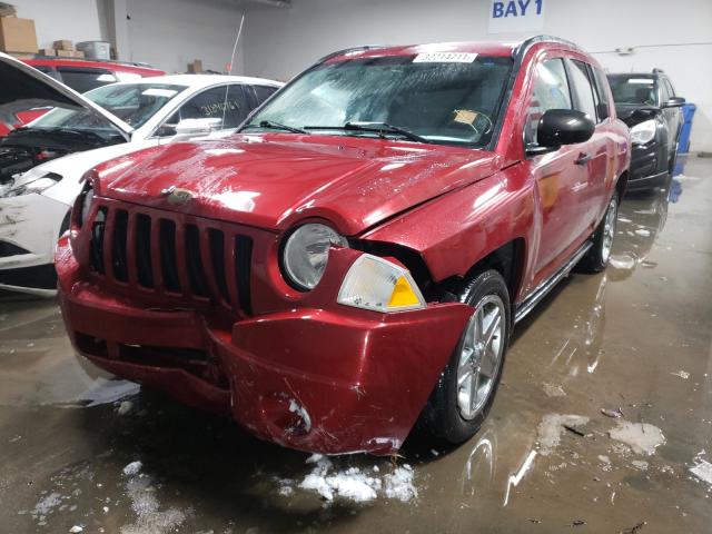 1J8FT47W57D256245 - 2007 JEEP COMPASS RED photo 2