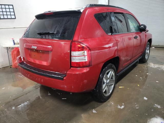 1J8FT47W57D256245 - 2007 JEEP COMPASS RED photo 4