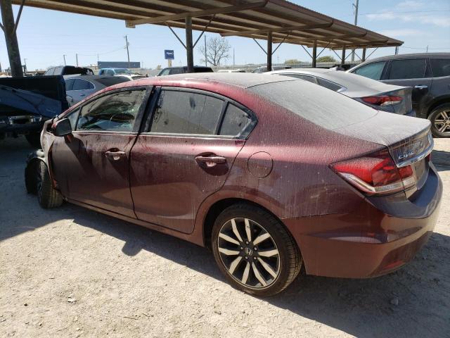 2HGFB2F92EH547314 - 2014 HONDA CIVIC EXL წითელი ფოტო 2