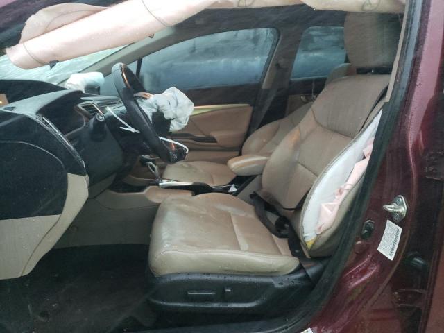 2HGFB2F92EH547314 - 2014 HONDA CIVIC EXL წითელი ფოტო 7