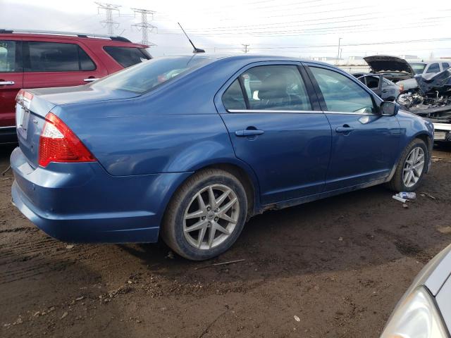 3FAHP0JA2AR372257 - 2010 FORD FUSION SEL BLUE photo 3