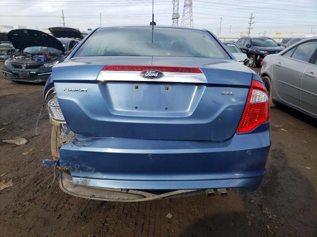 3FAHP0JA2AR372257 - 2010 FORD FUSION SEL BLUE photo 6