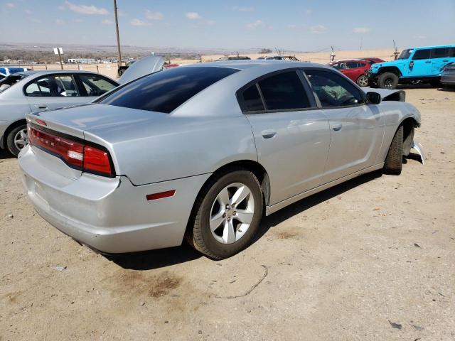 2C3CDXBGXCH109994 - 2012 DODGE CHARGER SE SILVER photo 3