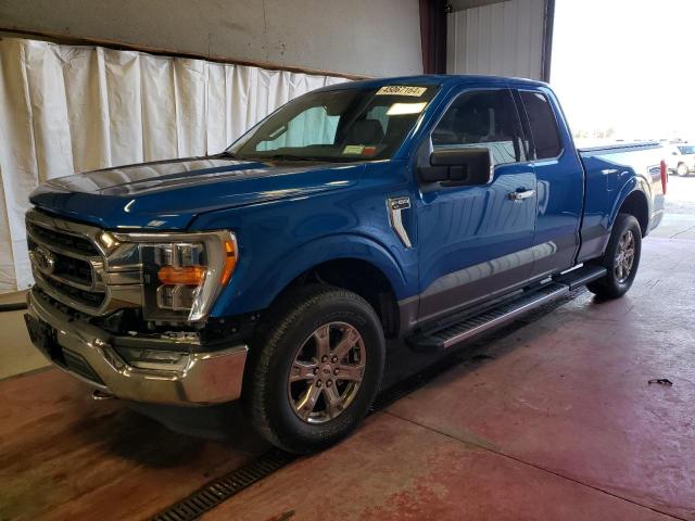 1FTEX1EP0MFA31961 - 2021 FORD F150 SUPER CAB BLUE photo 1