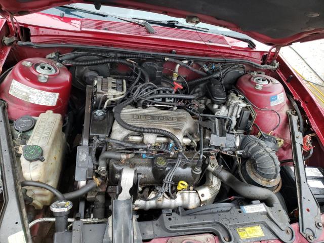 1G3AG55M2R6308290 - 1994 OLDSMOBILE CUTLASS CI S BURGUNDY photo 11