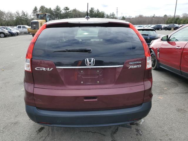 5J6RM4H75DL071911 - 2013 HONDA CR-V EXL BURGUNDY photo 6