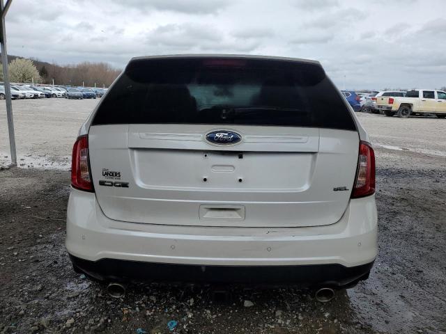 2FMDK3JC2DBC89484 - 2013 FORD EDGE SEL WHITE photo 6