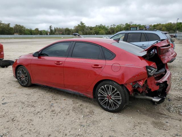 3KPF44AC4ME303469 - 2021 KIA FORTE GT RED photo 2