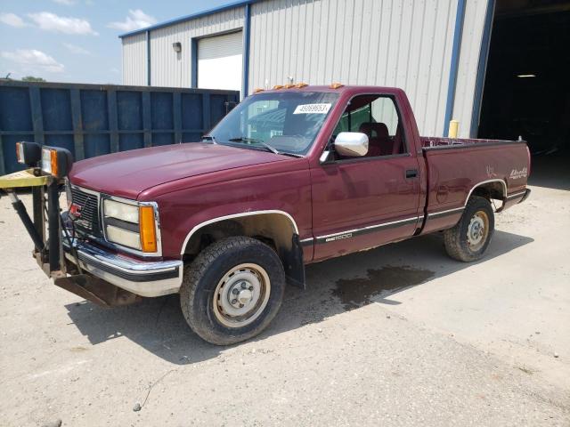 1GTEK14K2PZ543759 - 1993 GMC SIERRA K1500 BURGUNDY photo 1