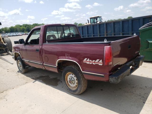 1GTEK14K2PZ543759 - 1993 GMC SIERRA K1500 BURGUNDY photo 2