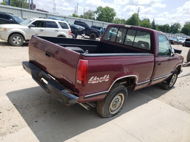 1GTEK14K2PZ543759 - 1993 GMC SIERRA K1500 BURGUNDY photo 3