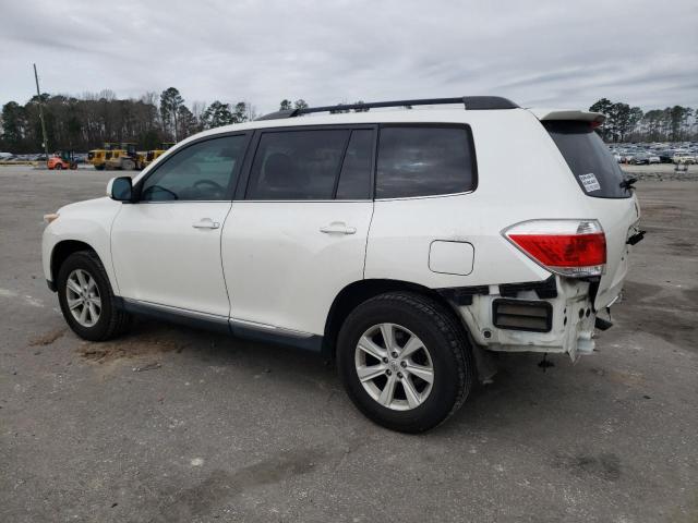 5TDZK3EH8DS141564 - 2013 TOYOTA HIGHLANDER BASE WHITE photo 2