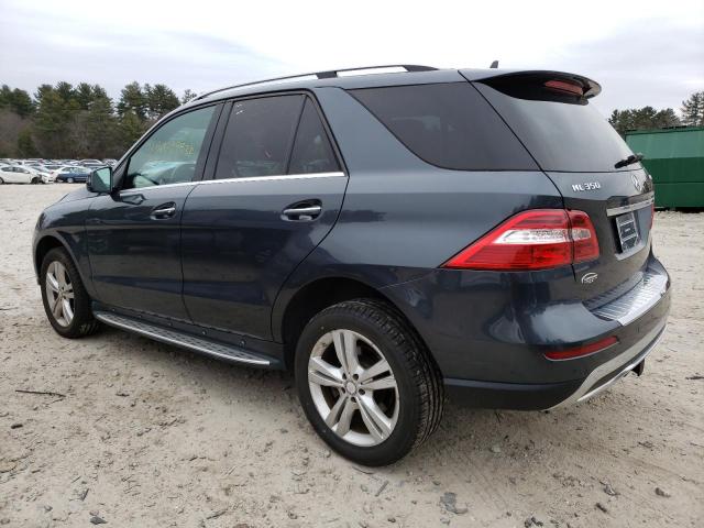 4JGDA5HB4EA388199 - 2014 MERCEDES-BENZ ML 350 4MATIC GRAY photo 2