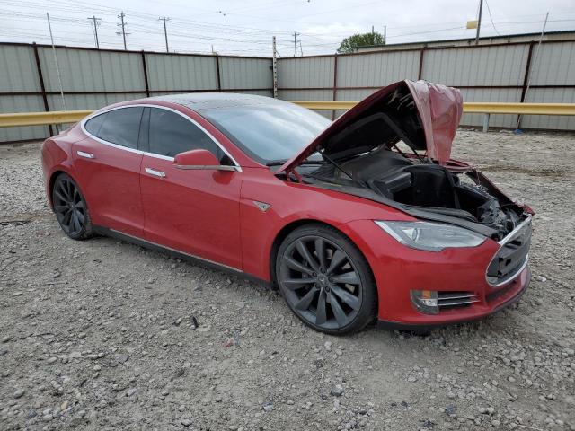 5YJSA1DP5DFP08965 - 2013 TESLA MODEL S Կարմիր լուսանկար 4