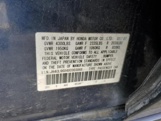 JH4CL96848C003868 - 2008 ACURA TSX BLUE photo 12