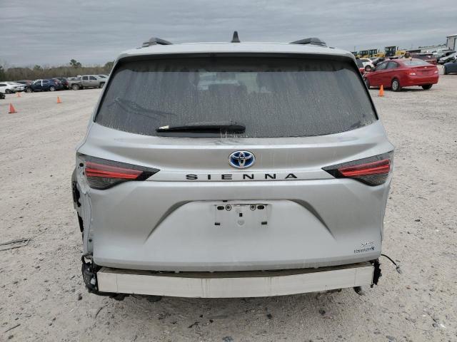 5TDYRKEC8MS014514 - 2021 TOYOTA SIENNA XLE SILVER photo 6