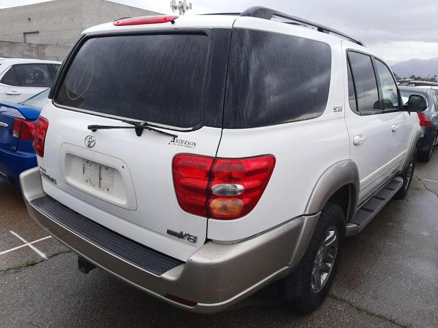 5TDZT34A74S226963 - 2004 TOYOTA SEQUOIA SR5 WHITE photo 3