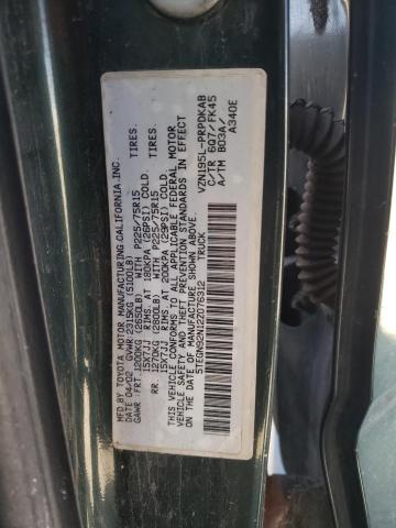5TEGN92N12Z076312 - 2002 TOYOTA TACOMA DOUBLE CAB PRERUNNER GREEN photo 13