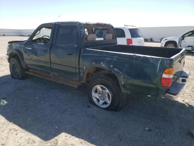 5TEGN92N12Z076312 - 2002 TOYOTA TACOMA DOUBLE CAB PRERUNNER GREEN photo 2