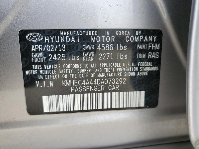 KMHEC4A44DA073292 - 2013 HYUNDAI SONATA HYBRID SILVER photo 12