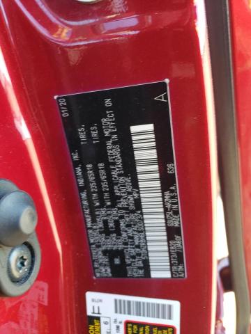 5TDHZRBH6LS007374 - 2020 TOYOTA HIGHLANDER XLE RED photo 14