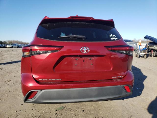 5TDHZRBH6LS007374 - 2020 TOYOTA HIGHLANDER XLE RED photo 6