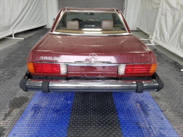 WDBBA45A5CB012439 - 1982 MERCEDES-BENZ 380 SL BURGUNDY photo 6