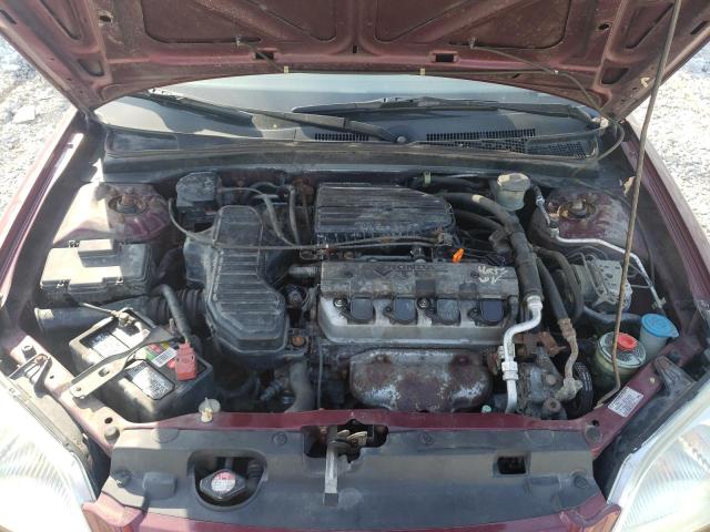 1HGES26722L036386 - 2003 HONDA CIVIC EX RED photo 11