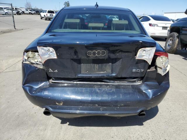 WAUAF78E48A014188 - 2008 AUDI A4 2.0T BLUE photo 6