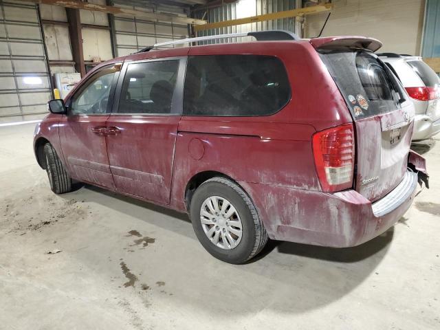 KNDMG4C79E6543896 - 2014 KIA SEDONA LX BURGUNDY photo 2