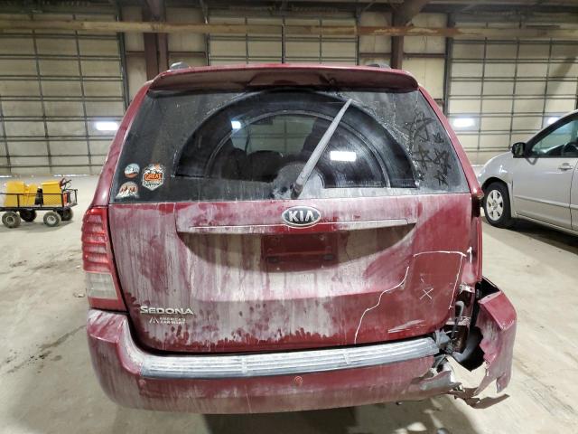 KNDMG4C79E6543896 - 2014 KIA SEDONA LX BURGUNDY photo 6