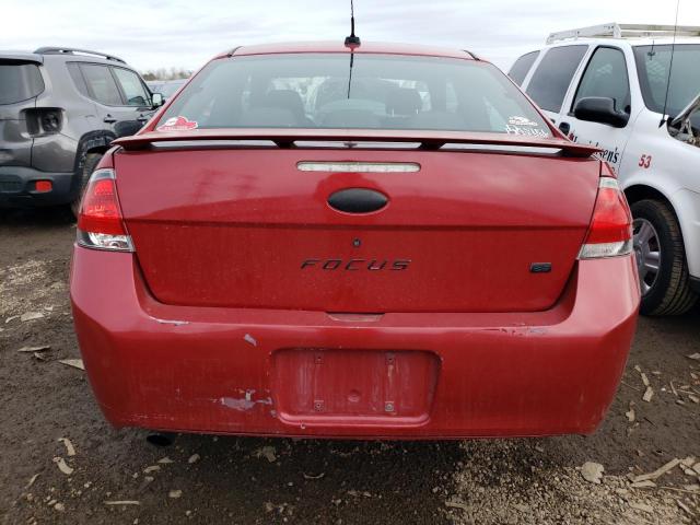 1FAHP32N59W244753 - 2009 FORD FOCUS SE RED photo 6