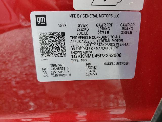 1GKKNML45PZ262008 - 2023 GMC ACADIA SLT RED photo 14