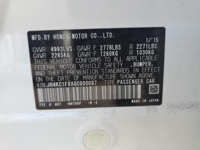 JH4KC1F9XGC000087 - 2016 ACURA RLX ADVANCE თეთრი ფოტო 12