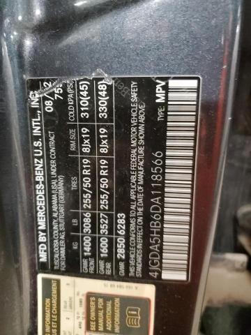 4JGDA5HB6DA118566 - 2013 MERCEDES-BENZ ML 350 4MATIC GRAY photo 14