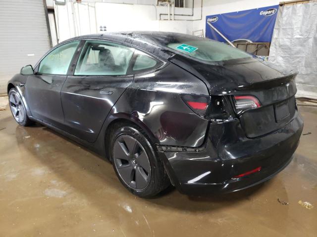 5YJ3E1EAXMF087502 - 2021 TESLA MODEL 3 BLACK photo 2