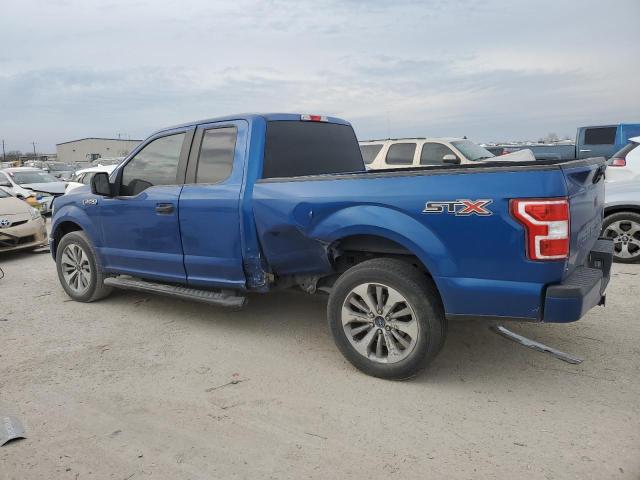 1FTEX1CP1JKD42725 - 2018 FORD F150 SUPER CAB BLUE photo 2