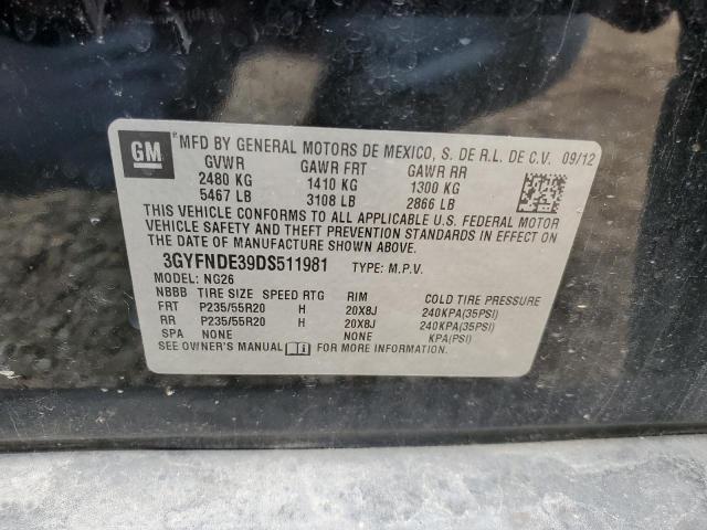 3GYFNDE39DS511981 - 2013 CADILLAC SRX PERFORMANCE COLLECTION Қара фото 14