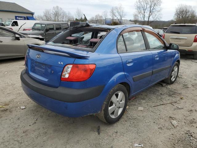 KNADE223X96481792 - 2009 KIA RIO BASE BLUE photo 3