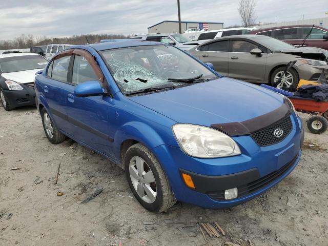 KNADE223X96481792 - 2009 KIA RIO BASE BLUE photo 4