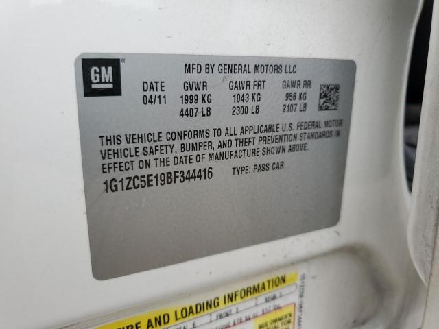 1G1ZC5E19BF344416 - 2011 CHEVROLET MALIBU 1LT 白色 照片 12