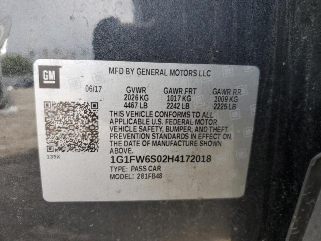 1G1FW6S02H4172018 - 2017 CHEVROLET BOLT EV LT CHARCOAL photo 12