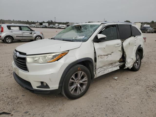 5TDKKRFH9ES021292 - 2014 TOYOTA HIGHLANDER XLE WHITE photo 1