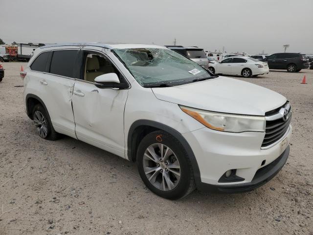 5TDKKRFH9ES021292 - 2014 TOYOTA HIGHLANDER XLE WHITE photo 4
