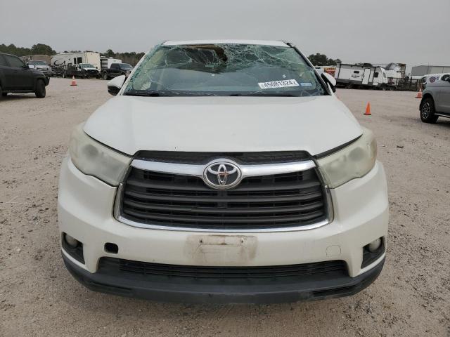5TDKKRFH9ES021292 - 2014 TOYOTA HIGHLANDER XLE WHITE photo 5