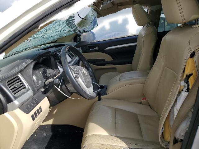 5TDKKRFH9ES021292 - 2014 TOYOTA HIGHLANDER XLE WHITE photo 7