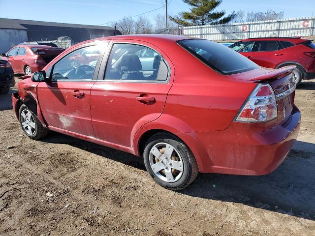 KL1TD56E09B659559 - 2009 CHEVROLET AVEO LS RED photo 2