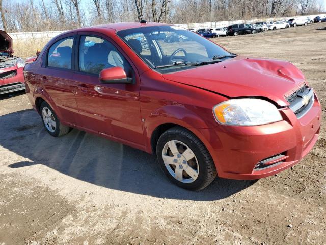 KL1TD56E09B659559 - 2009 CHEVROLET AVEO LS RED photo 4