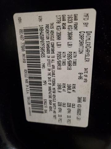 1A8HW58P07F505455 - 2007 CHRYSLER ASPEN LIMITED BLACK photo 13